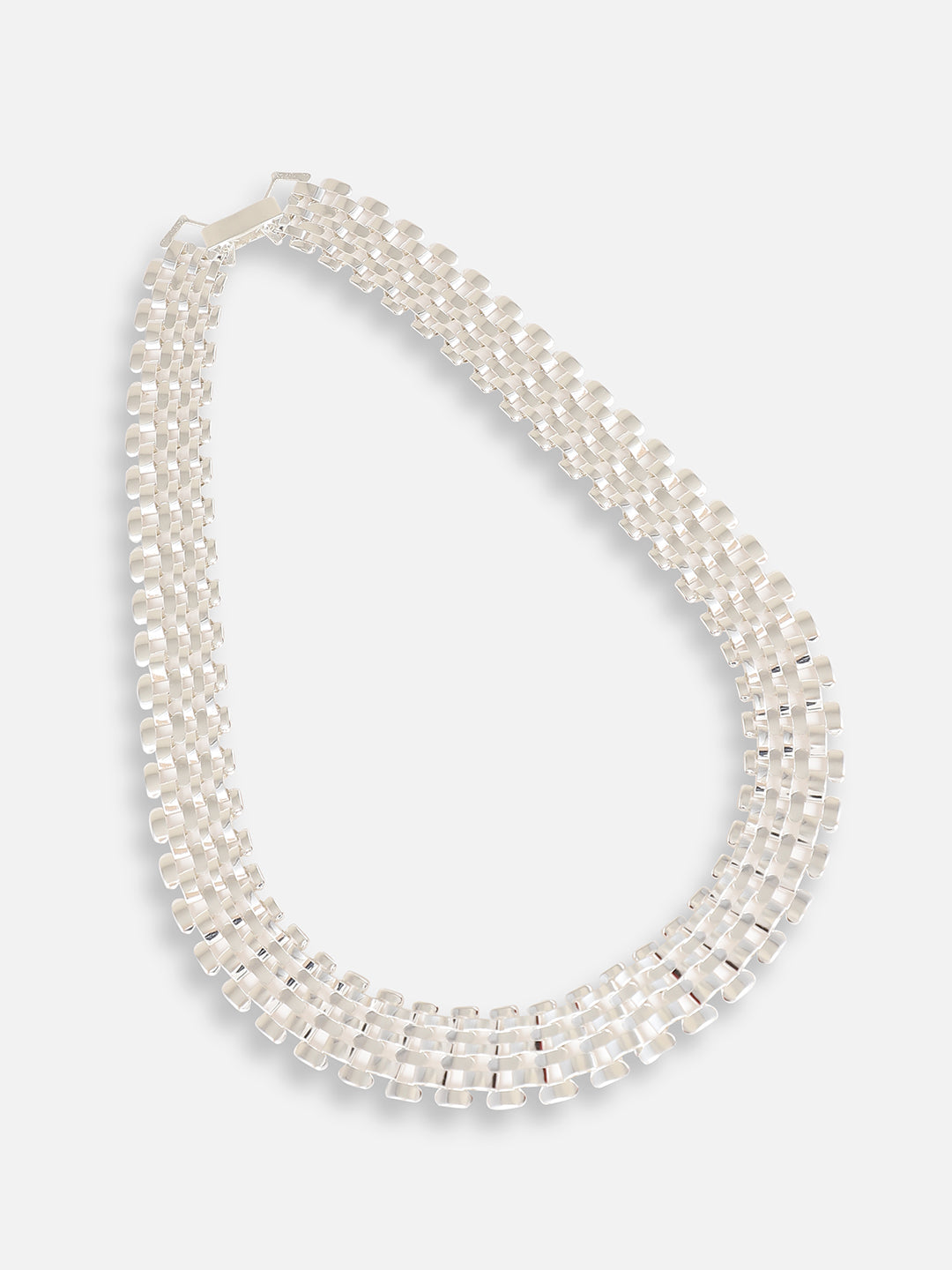 Silver Plated Designer Stone Party Necklace For Women