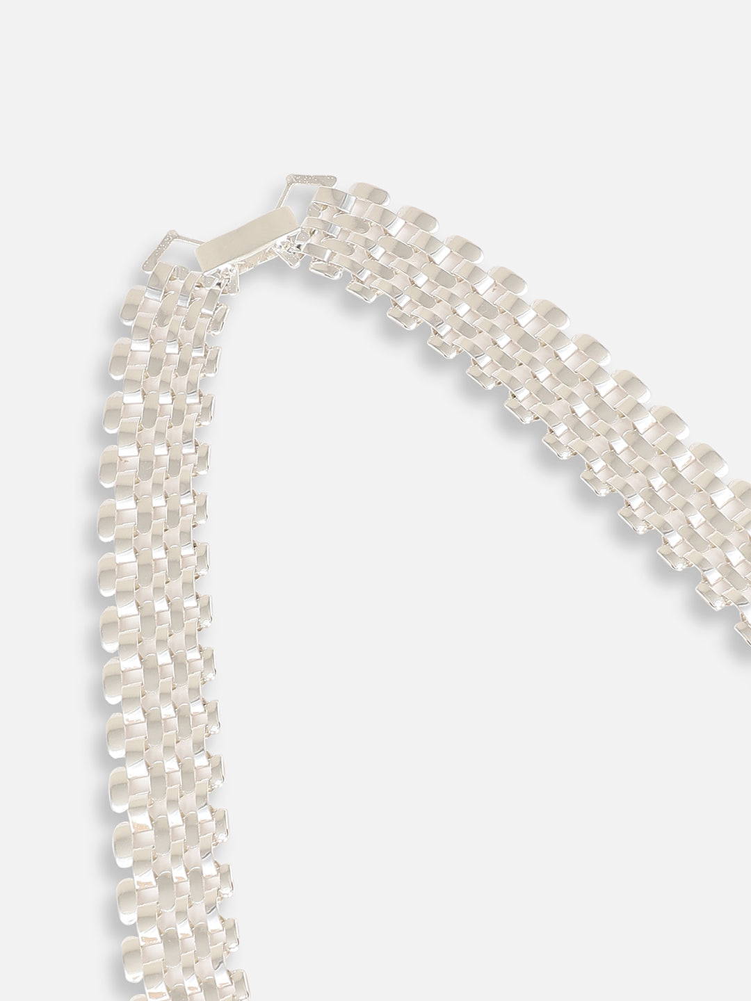 Silver Plated Designer Stone Party Necklace For Women