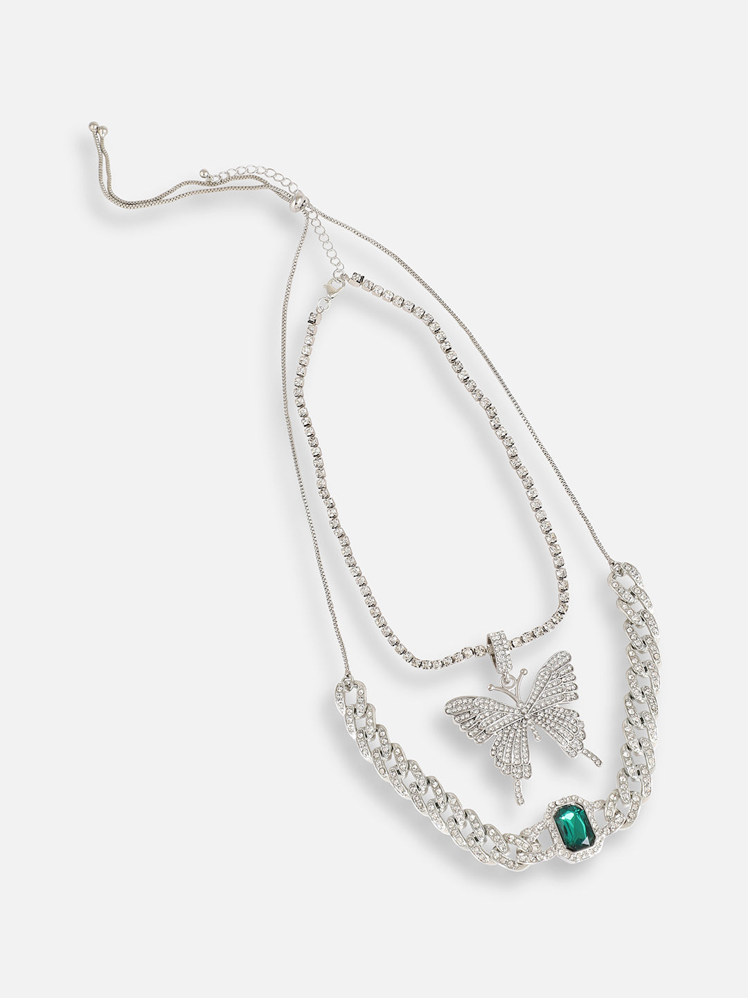 Silver Plated Designer Stone Casual Necklace For Women