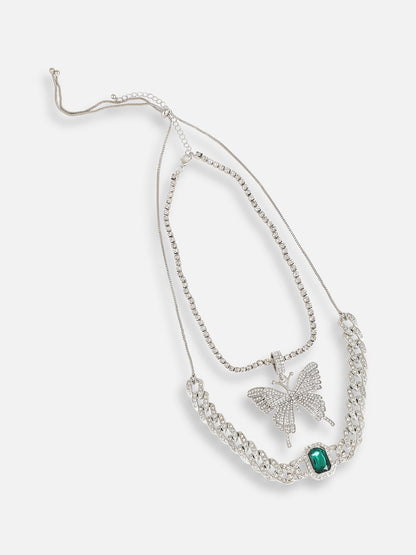 Silver Plated Designer Stone Casual Necklace For Women