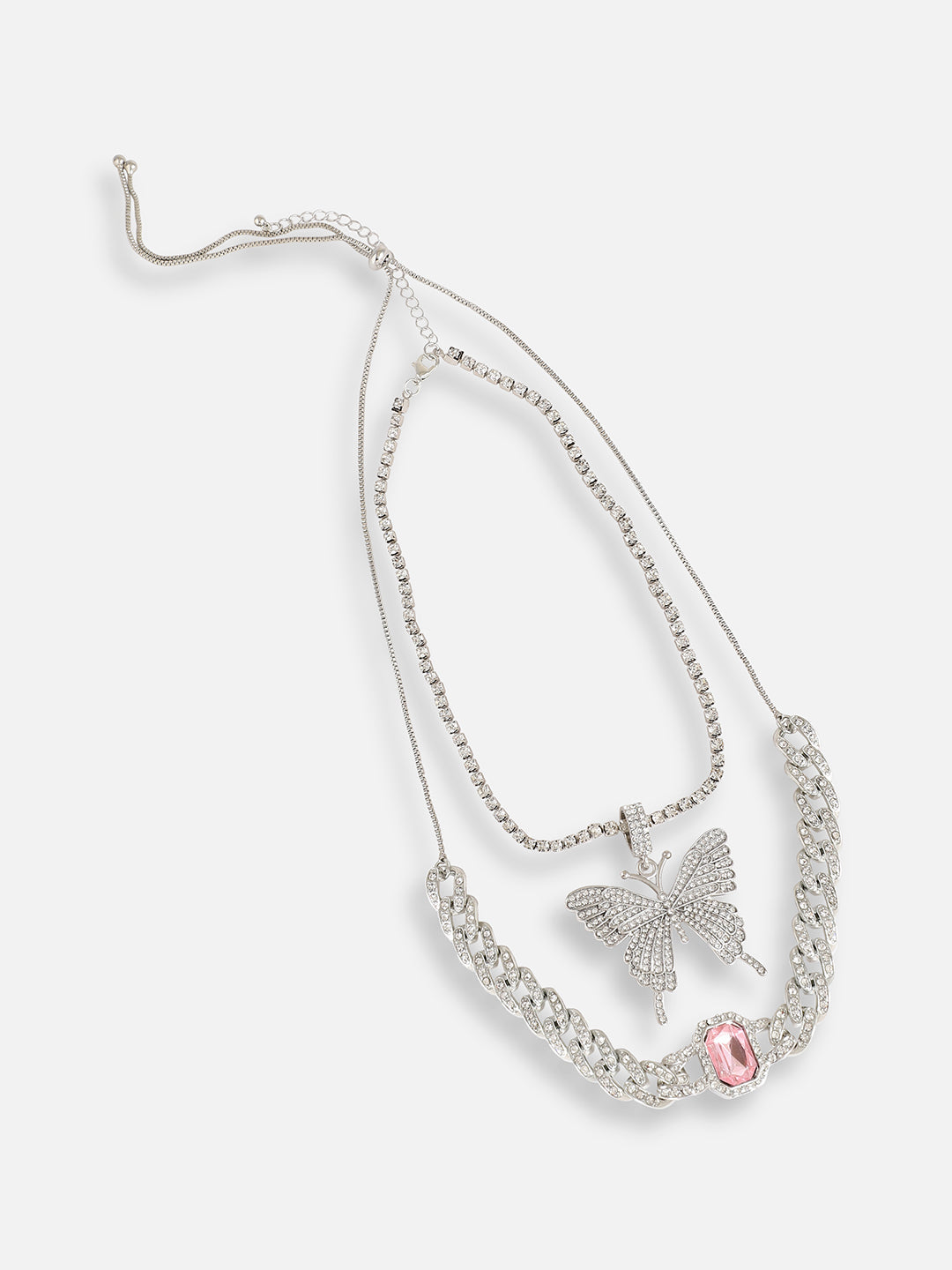 Silver Plated Designer Stone Casual Necklace For Women