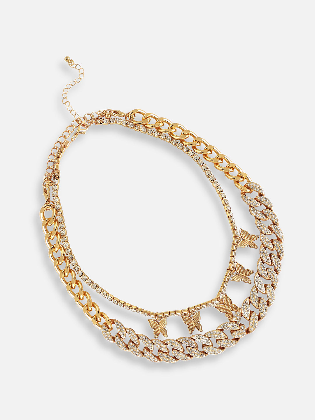 Gold Plated Designer Stone Casual Necklace For Women