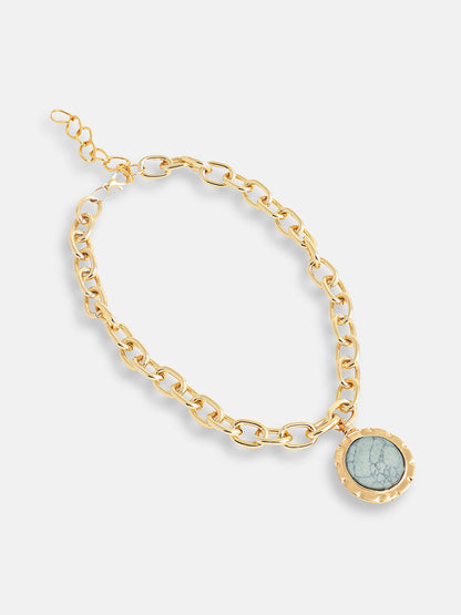 Gold Plated Designer Stone Casual Necklace For Women