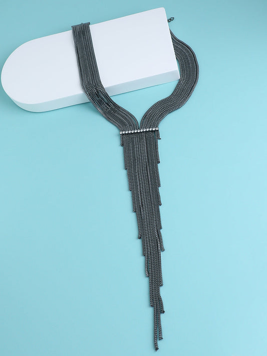 Silver Plated Designer Party Necklace For Women