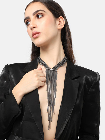 Silver Plated Designer Party Necklace For Women