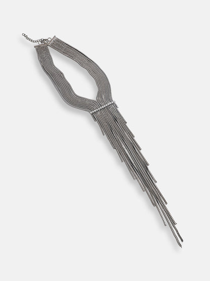 Silver Plated Designer Party Necklace For Women