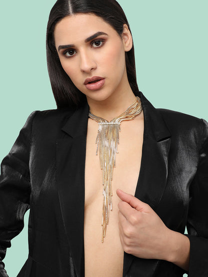 Gold Spaghetti Necklace For Women