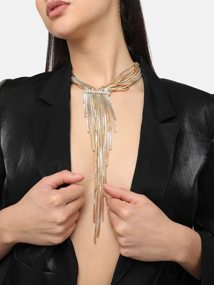 Gold Spaghetti Necklace For Women