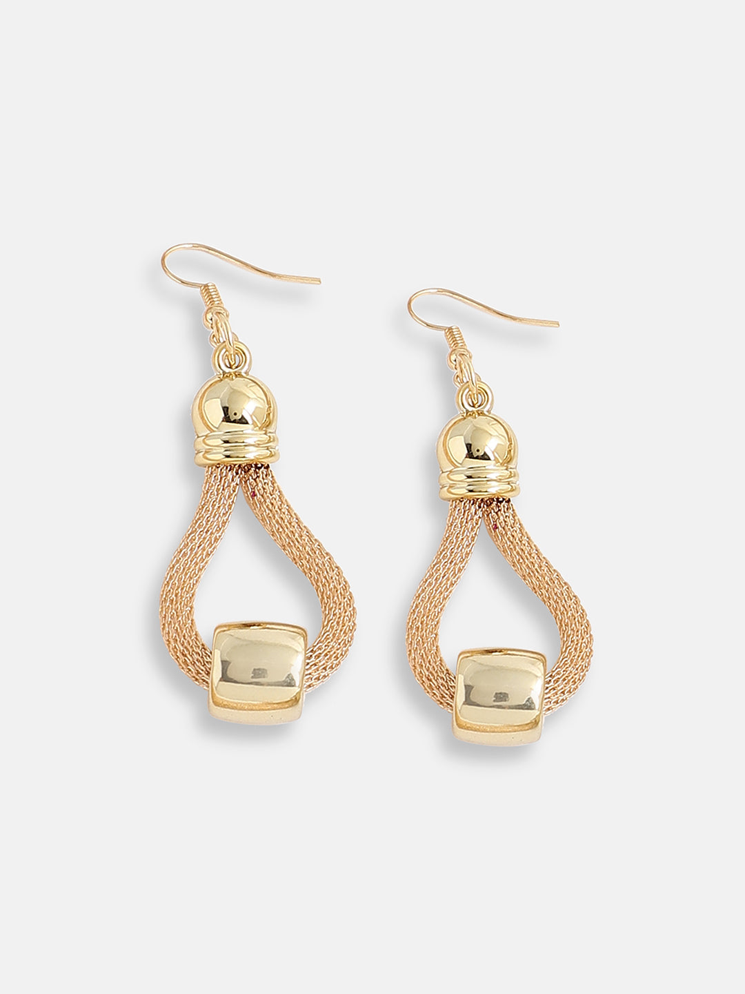 Gold Plated Designer Stone Party Necklace and Earring Set For Women