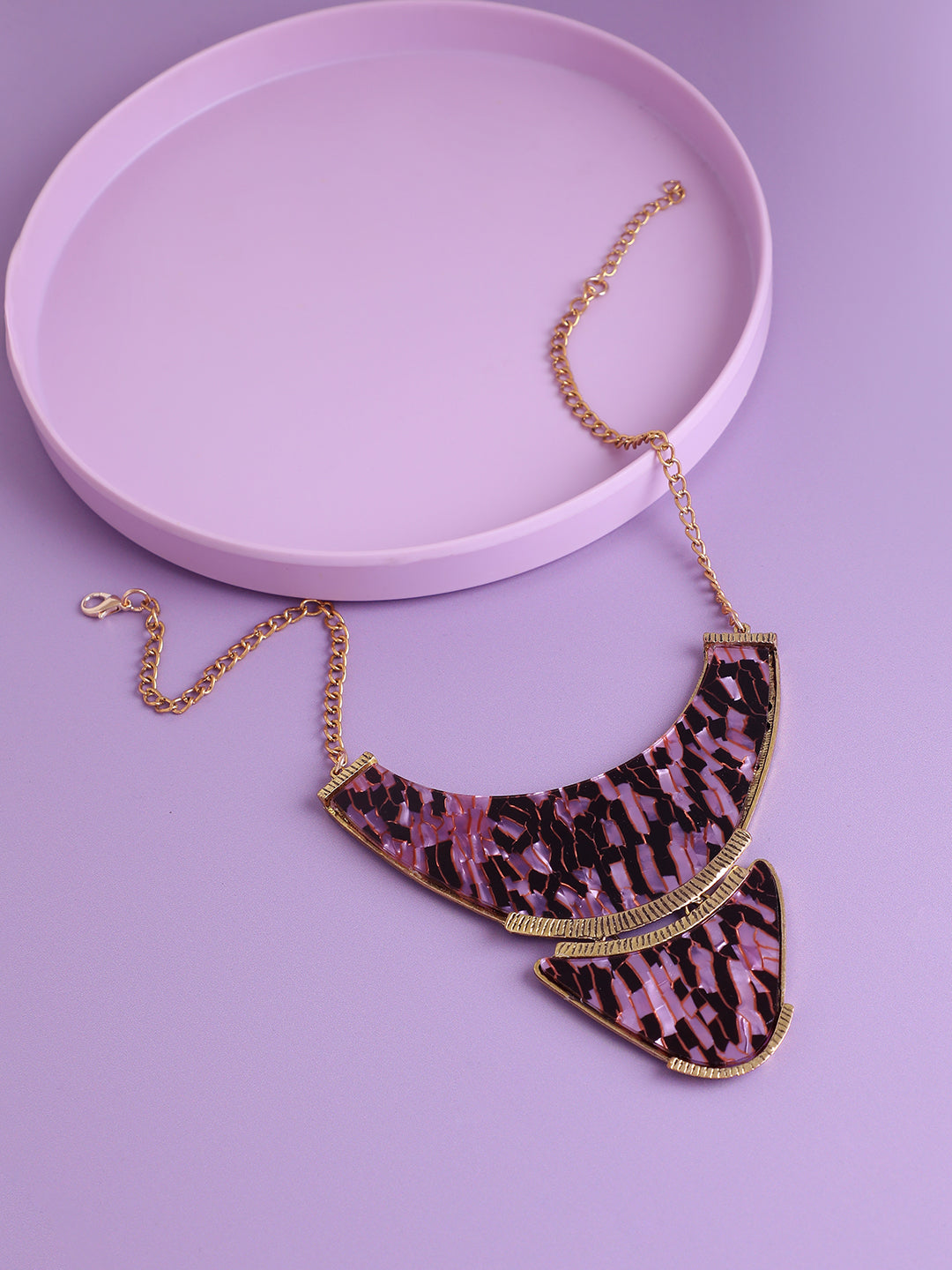Gold Plated Designer Stone Party Necklace For Women