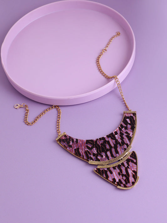 Gold Plated Designer Stone Party Necklace For Women
