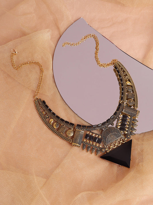 Gold Plated Designer Stone Party Necklace For Women