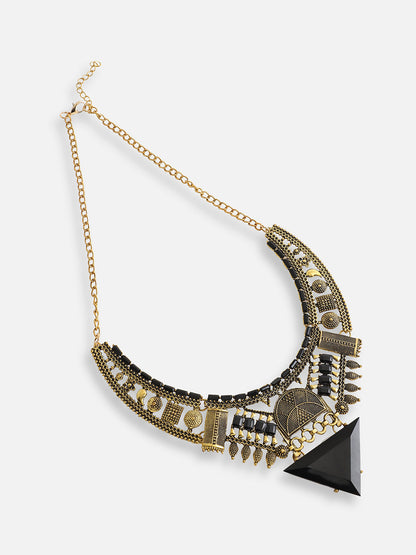 Gold Plated Designer Stone Party Necklace For Women