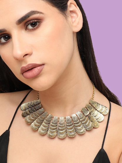Gold Plated Designer Stone Party Necklace For Women
