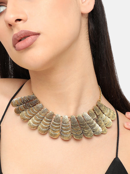 Gold Plated Designer Stone Party Necklace For Women