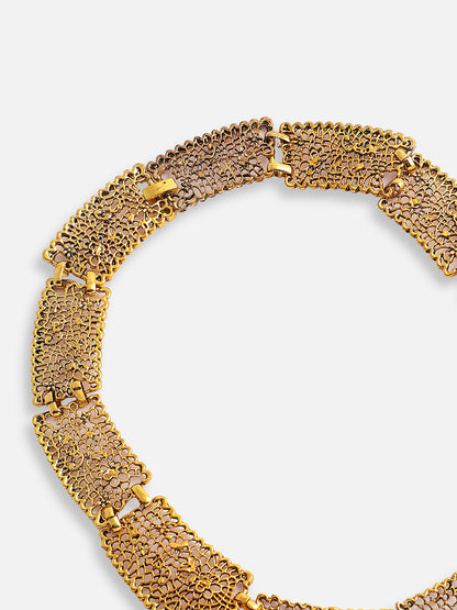 Gold Plated Designer Stone Party Necklace For Women