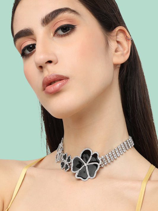 Gold Plated Designer Stone Party Necklace For Women