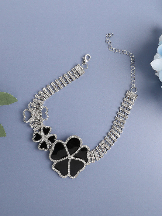 Gold Plated Designer Stone Party Necklace For Women