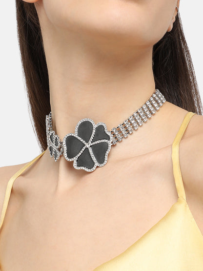 Gold Plated Designer Stone Party Necklace For Women