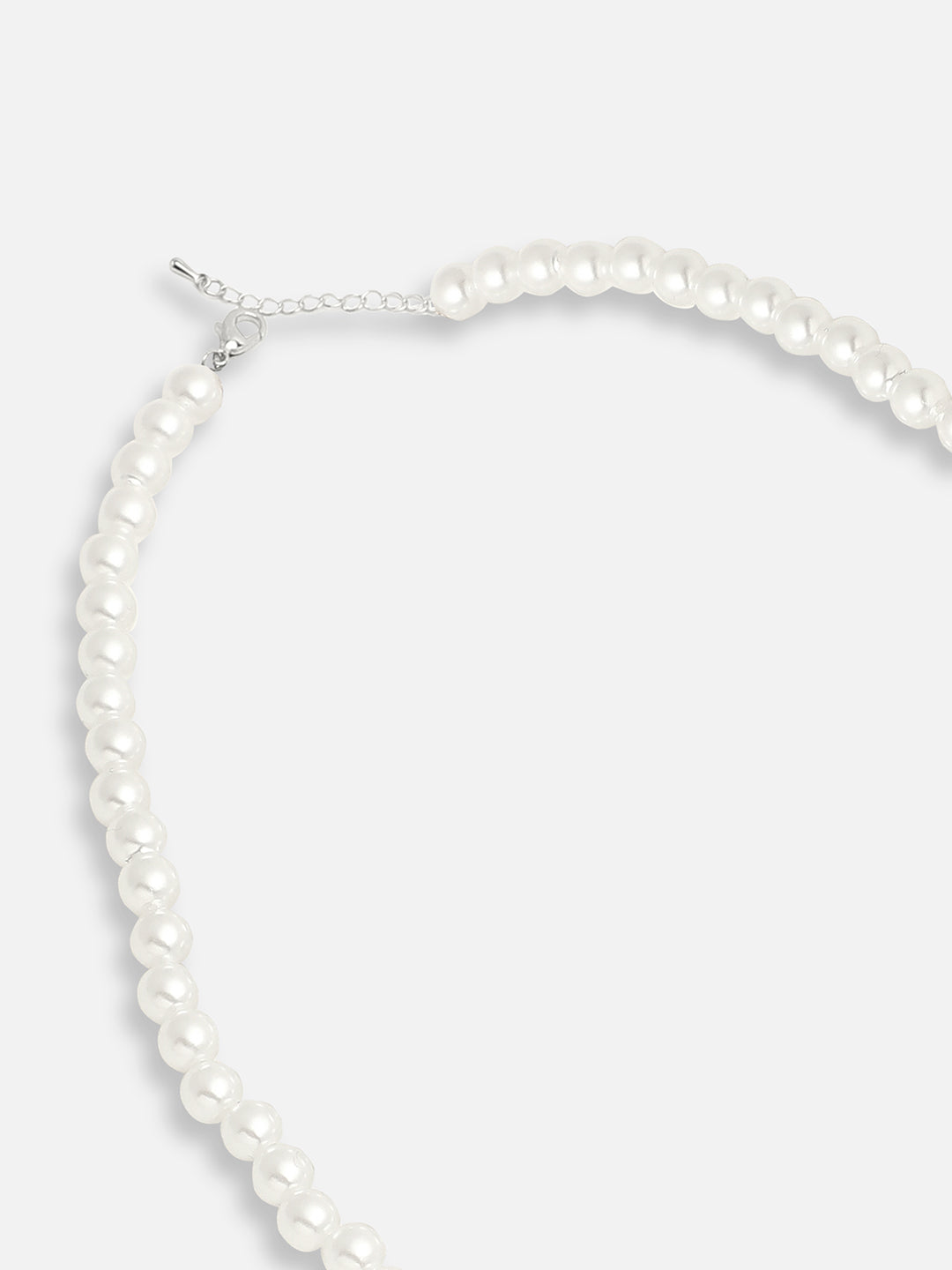 Silver Plated Pearls Party Necklace For Women