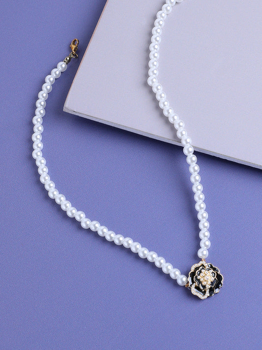 Gold Plated Pearls Casual Necklace For Women