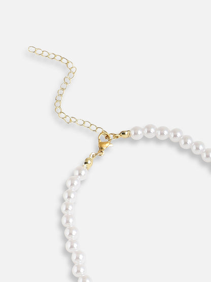 Gold Plated Pearls Casual Necklace For Women