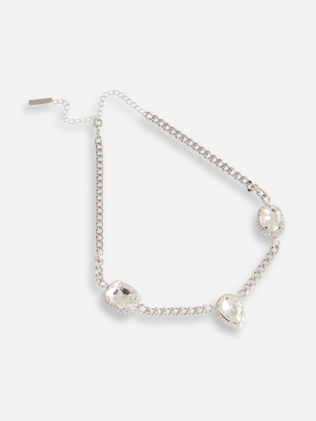 Silver Plated Designer Stone Casual Necklace For Women