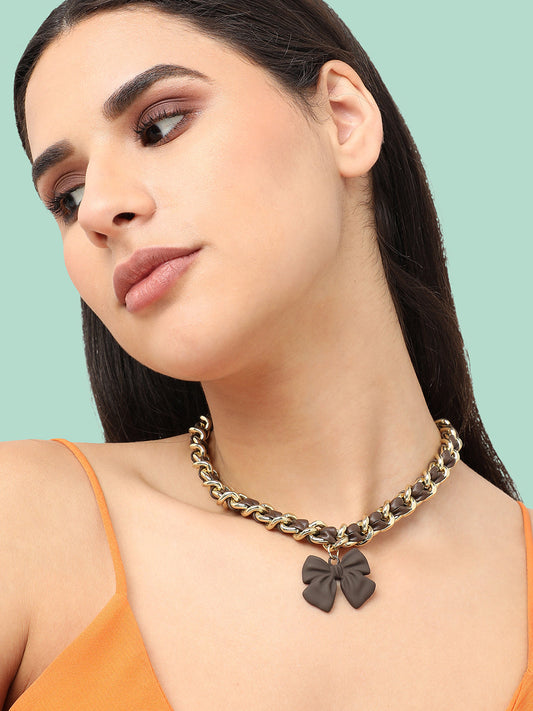 Gold Plated Designer Casual Necklace For Women