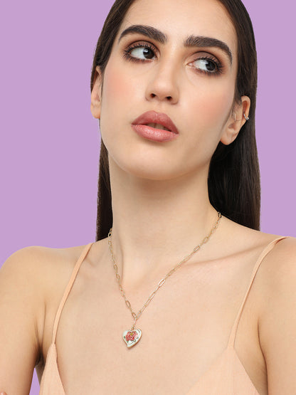 Gold Plated Designer Stone Casual Necklace For Women