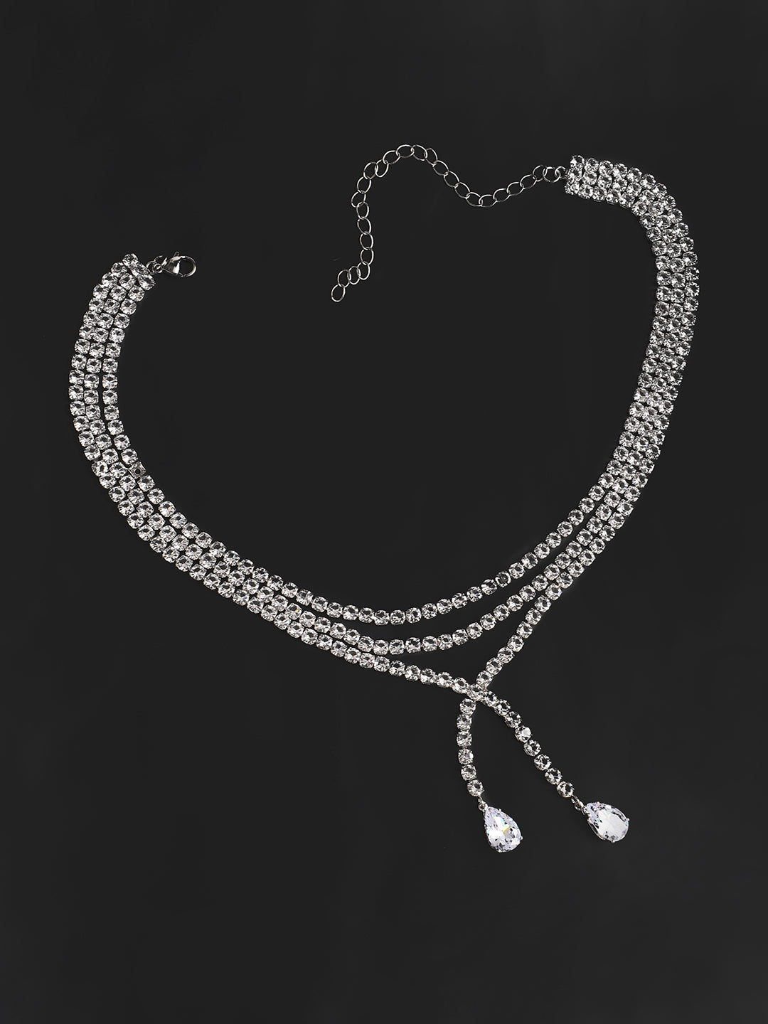 Silver Plated Designer Stone Casual Necklace For Women