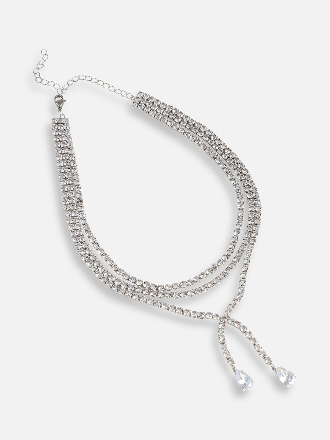 Silver Plated Designer Stone Casual Necklace For Women