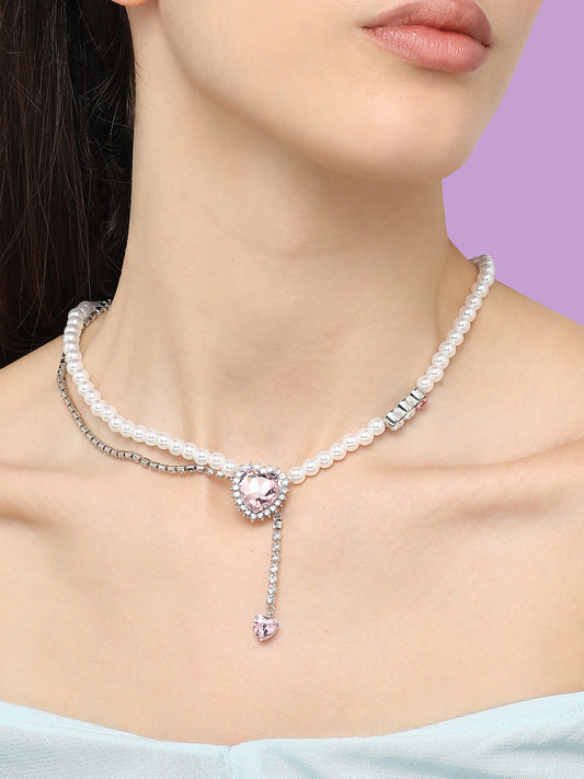 Gold Plated Designer Stone Casual Necklace For Women
