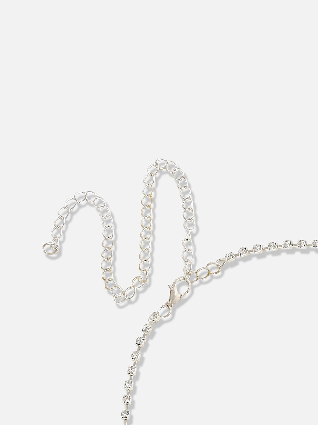 Silver Plated Designer Stone Party Necklace and Earring Set