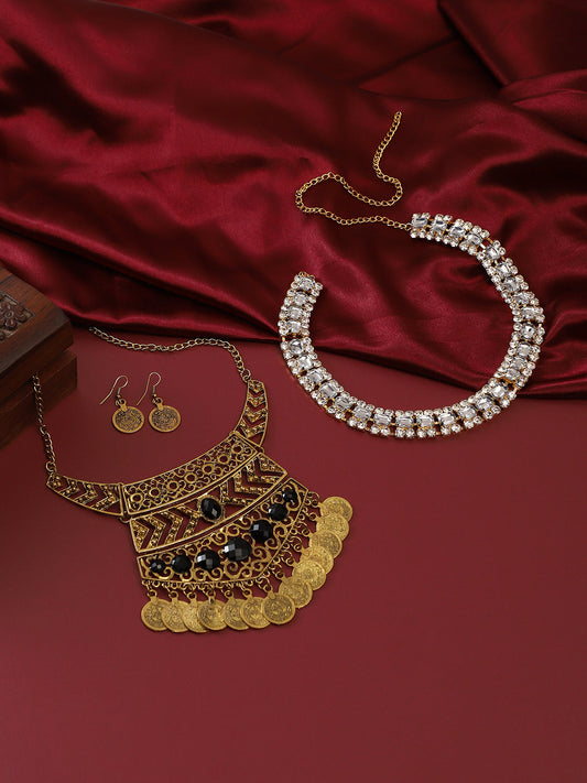 Pack Of Gold-Plated Necklaces