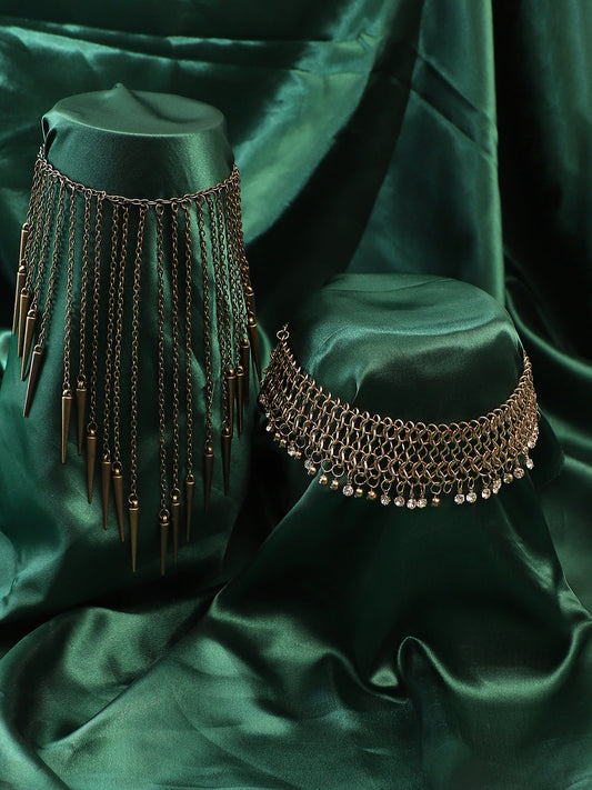 Pack Of Gold-Plated Necklaces