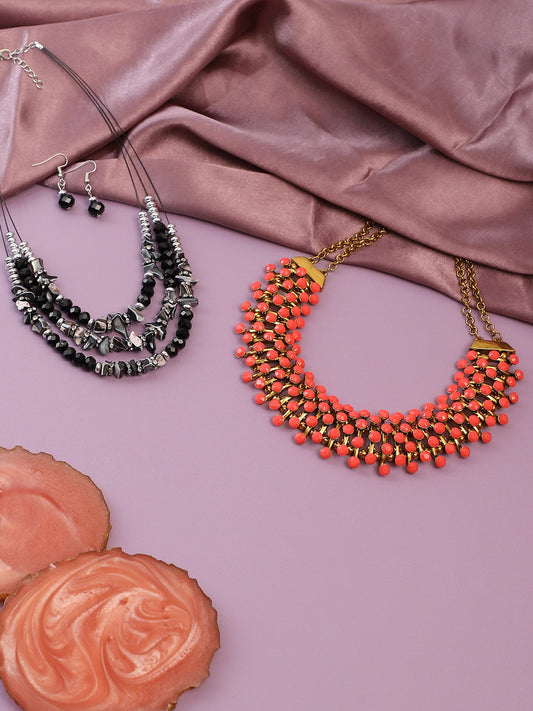 Pack Of Gold-Plated Necklaces