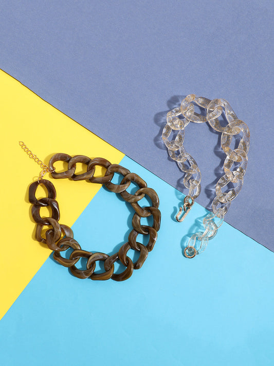 Pack Of Contemporary Chain Necklaces