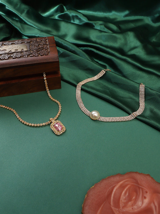 Pack Of Gold-Plated Necklaces