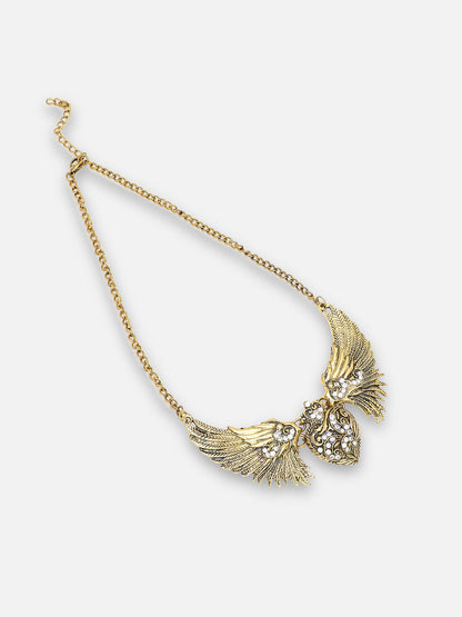 GOLD PLATED PARTY DESIGNER STONE NECKLACE FOR WOMEN