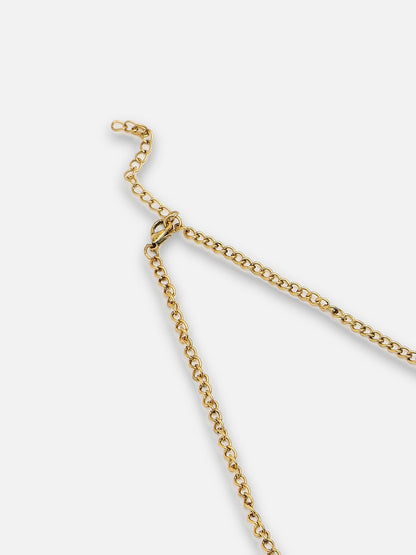 GOLD PLATED PARTY DESIGNER STONE NECKLACE FOR WOMEN