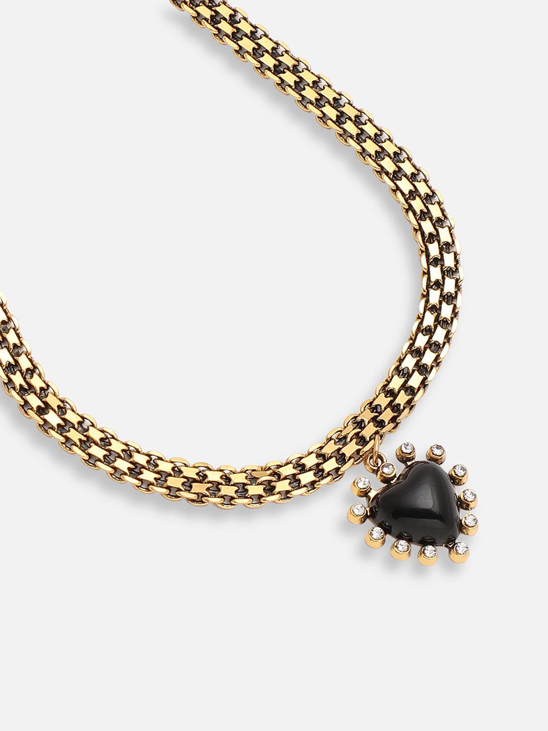 GOLD PLATED PARTY DESIGNER STONE PENDANT NECKLACE FOR WOMEN
