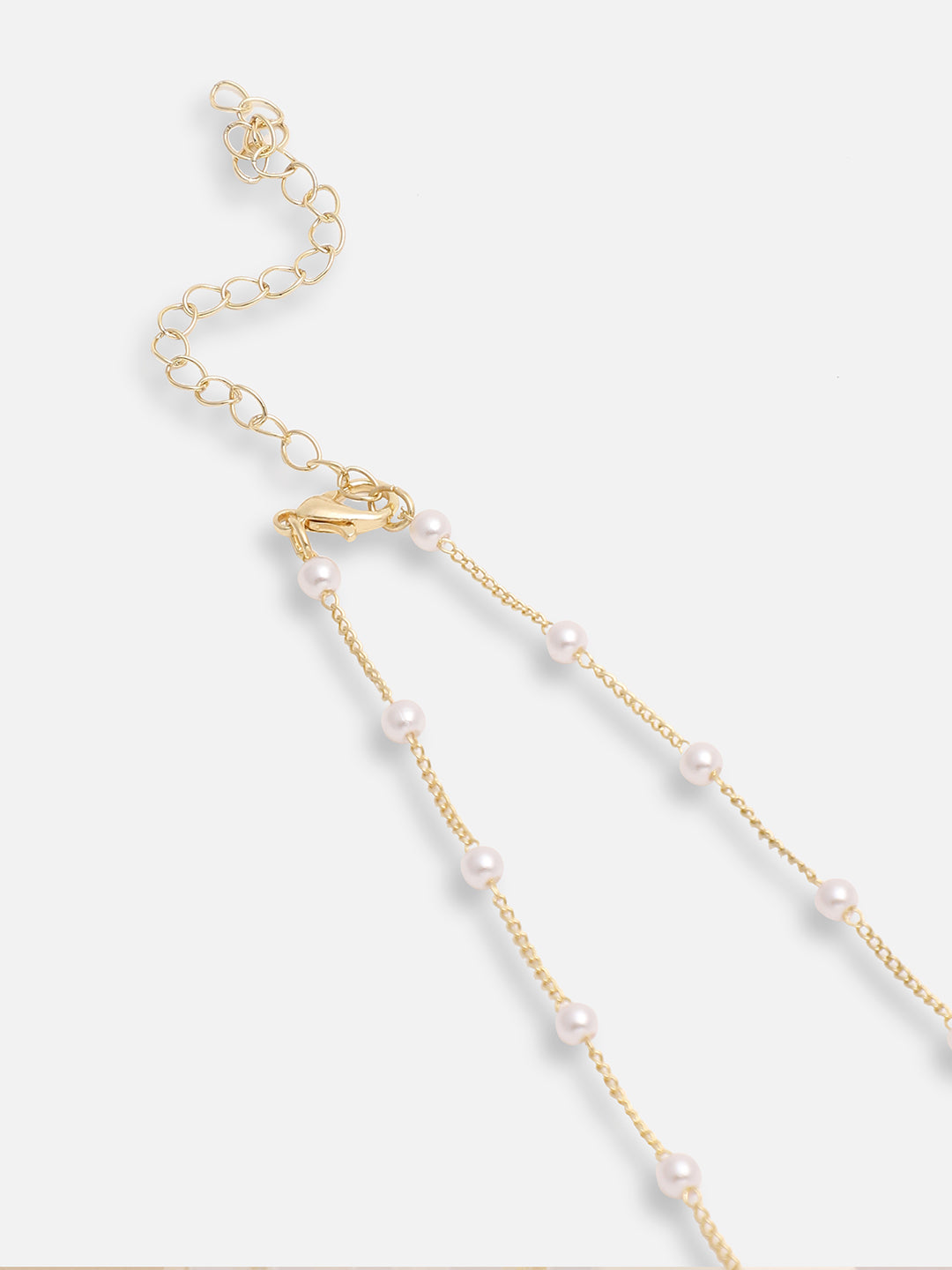 GOLD PLATED PARTY PEARLS LONG NECKLACE FOR WOMEN