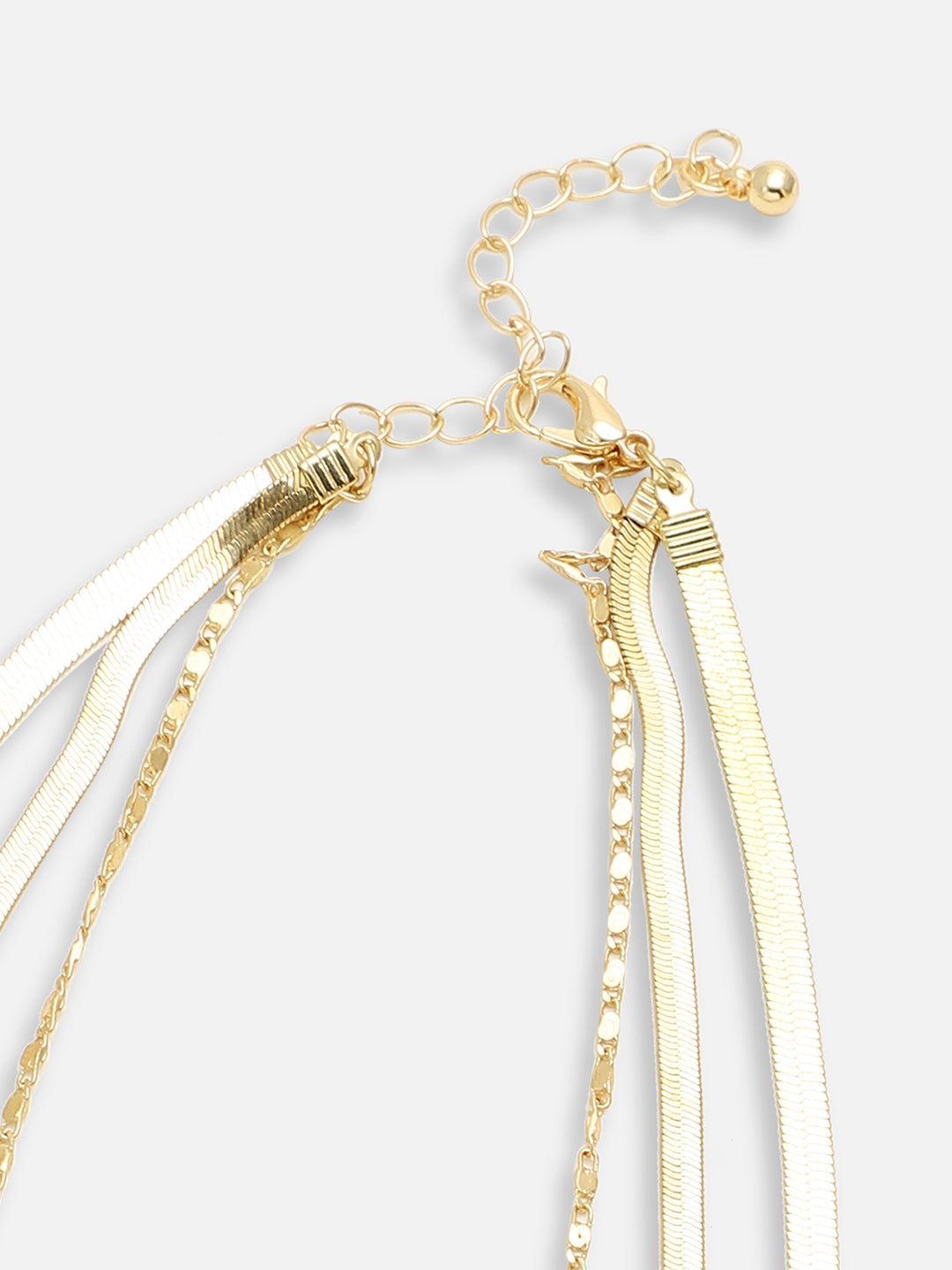 GOLD PLATED CASUAL PEARLS LAYERED NECKLACE FOR WOMEN