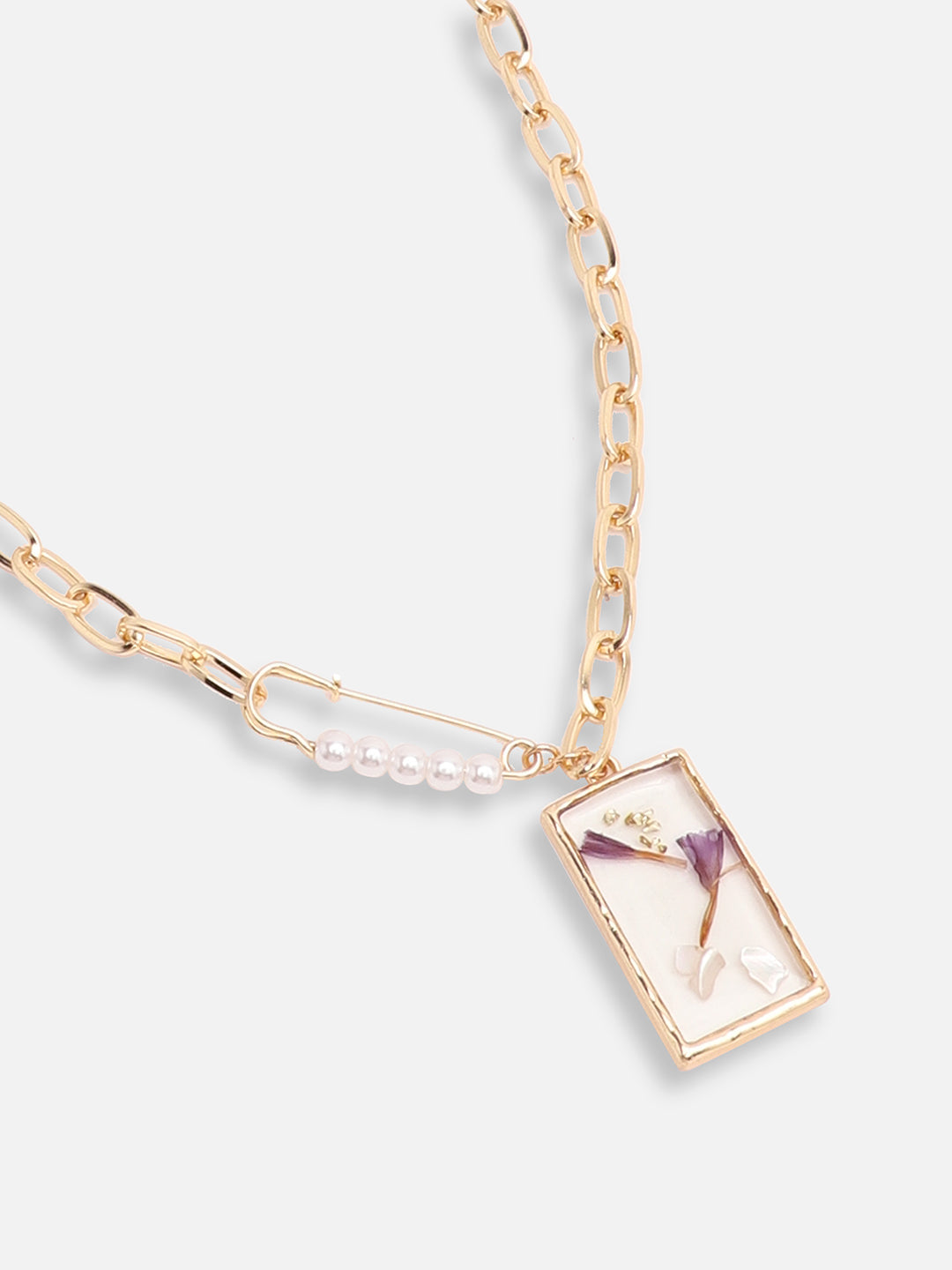GOLD PLATED CASUAL DESIGNER PENDANT NECKLACE FOR WOMEN