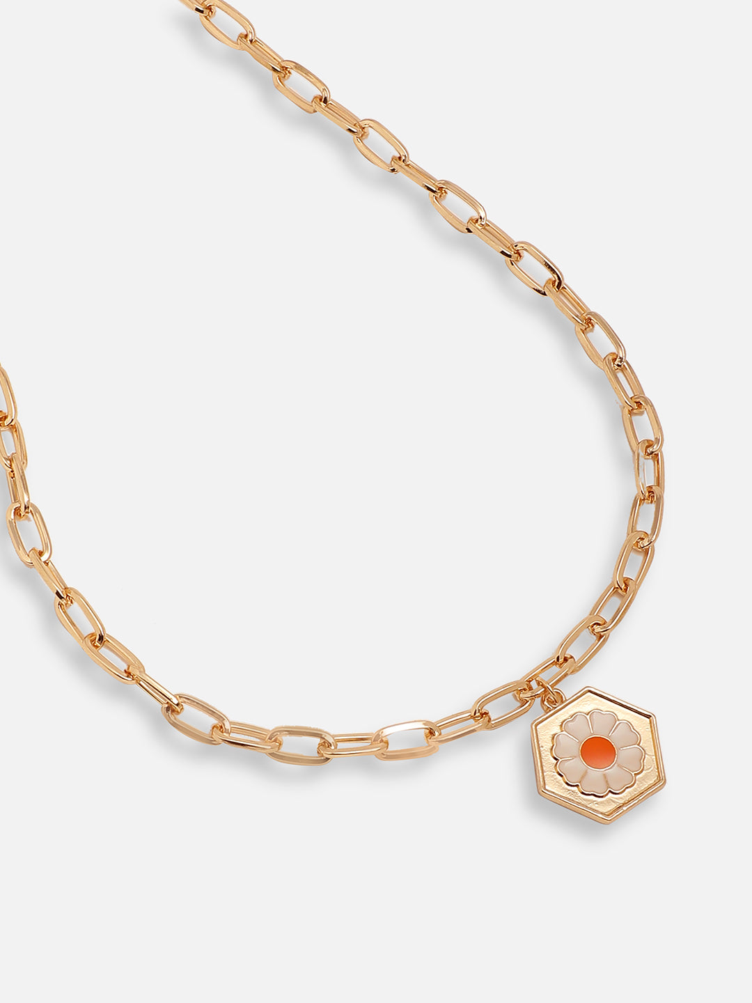 GOLD PLATED CASUAL DESIGNER PENDANT NECKLACE FOR WOMEN