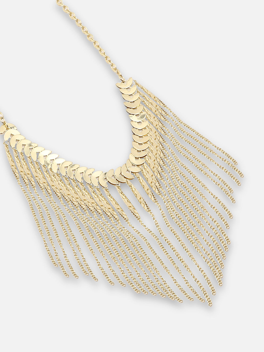 GOLD PLATED PARTY DESIGNER STONE STATEMENT NECKLACE FOR WOMEN
