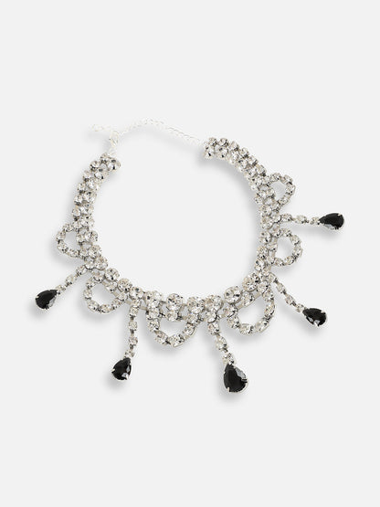 GOLD PLATED PARTY DESIGNER STONE STATEMENT NECKLACE FOR WOMEN
