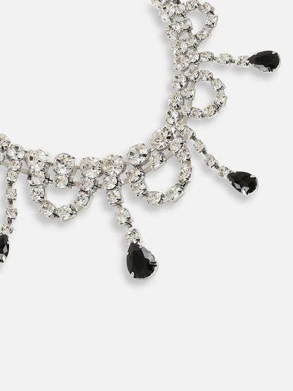 GOLD PLATED PARTY DESIGNER STONE STATEMENT NECKLACE FOR WOMEN