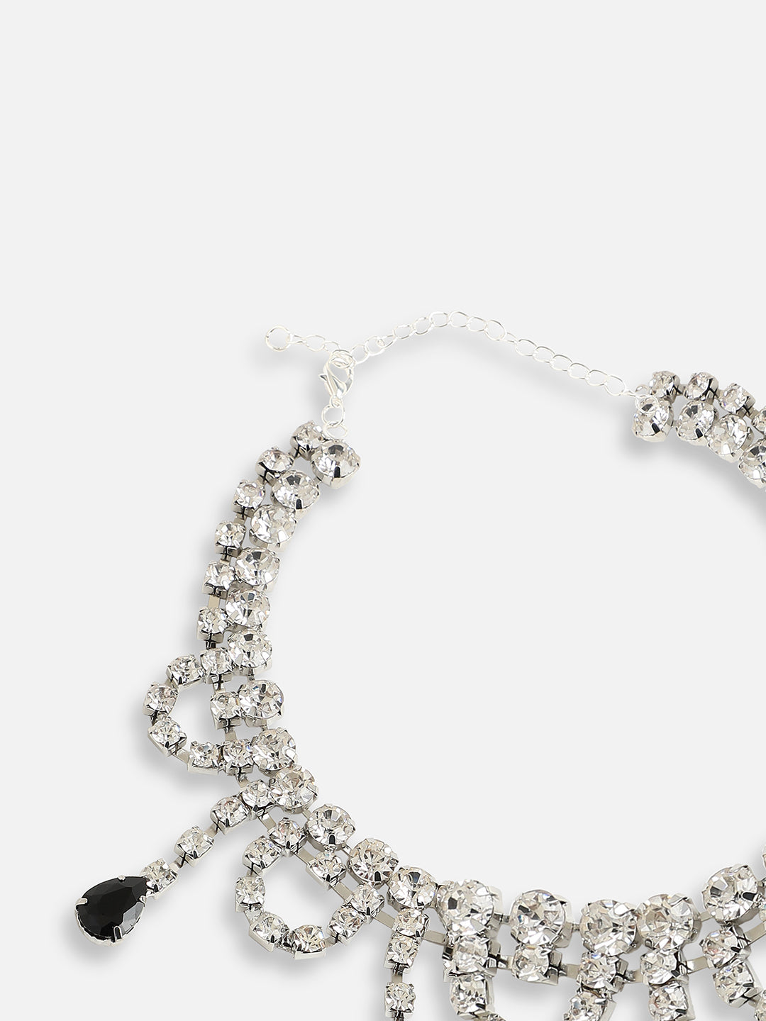 GOLD PLATED PARTY DESIGNER STONE STATEMENT NECKLACE FOR WOMEN