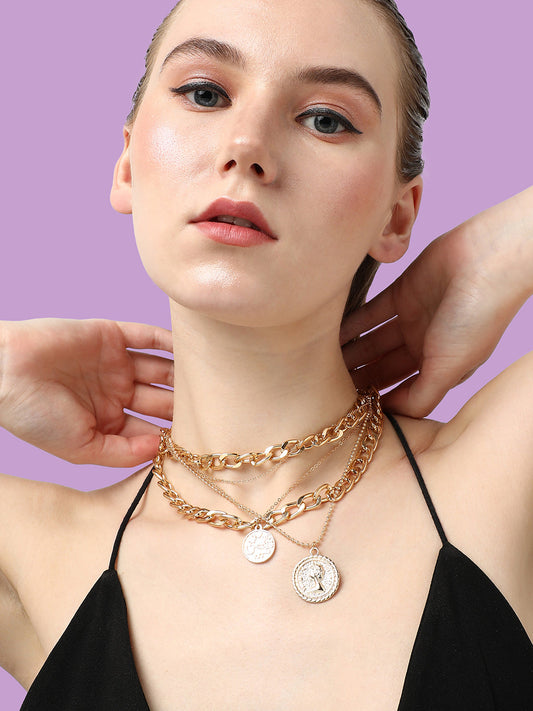 GOLD PLATED DESIGNER PENDANT CHAIN